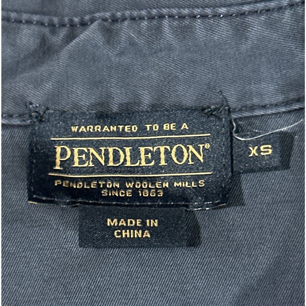 Pendleton Women’s Utility Jacket Blue Cotton Stretch Button Front XS - Picture 8 of 10